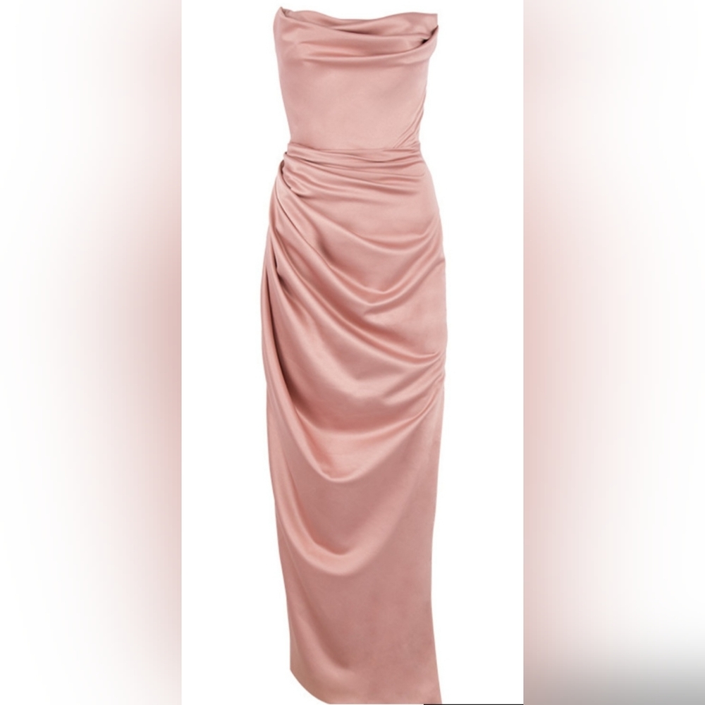 Blush Satin long Gown size- Small